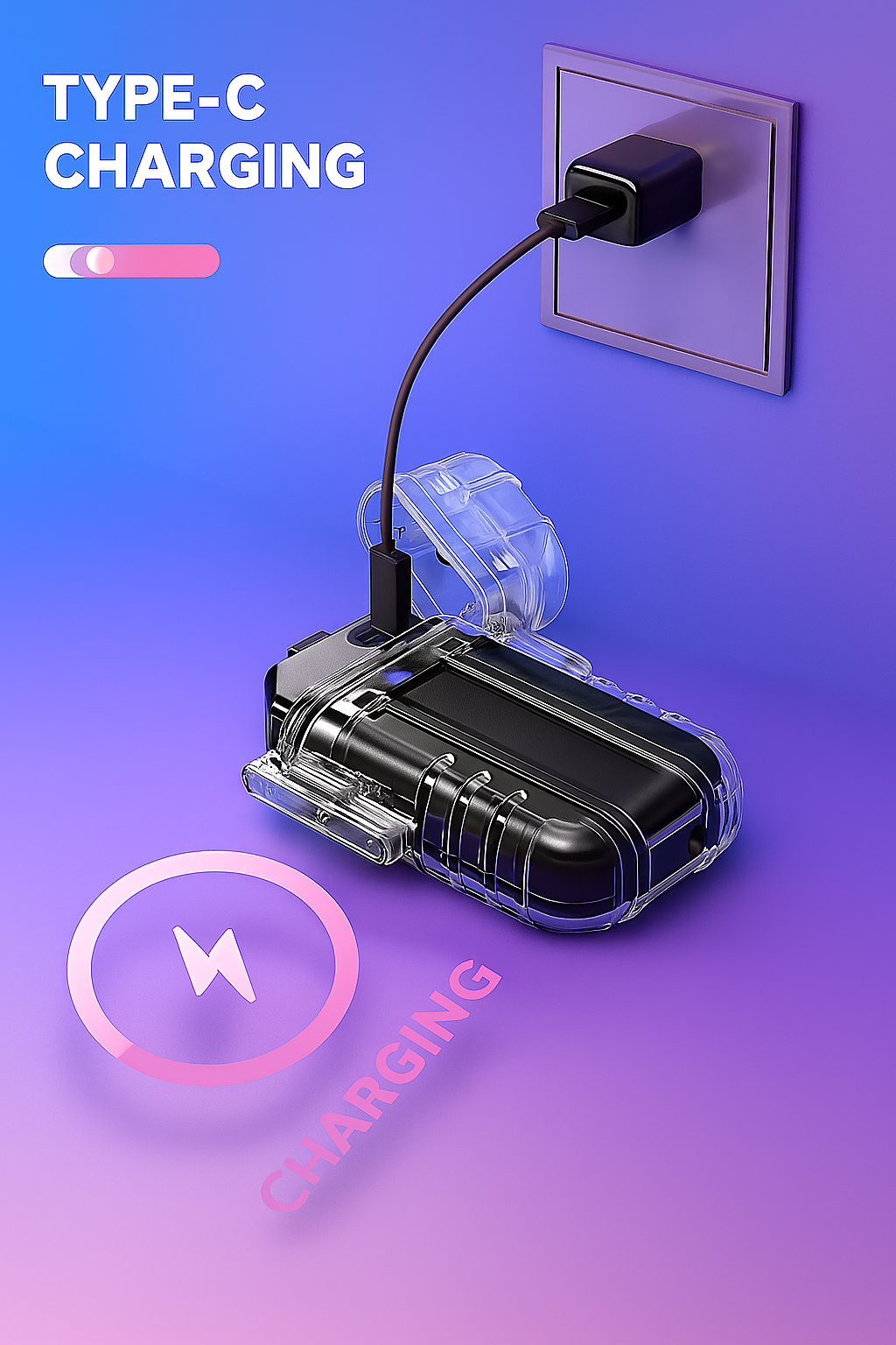 2 in 1 Flashlight Lighter  (USB Rechargeable)