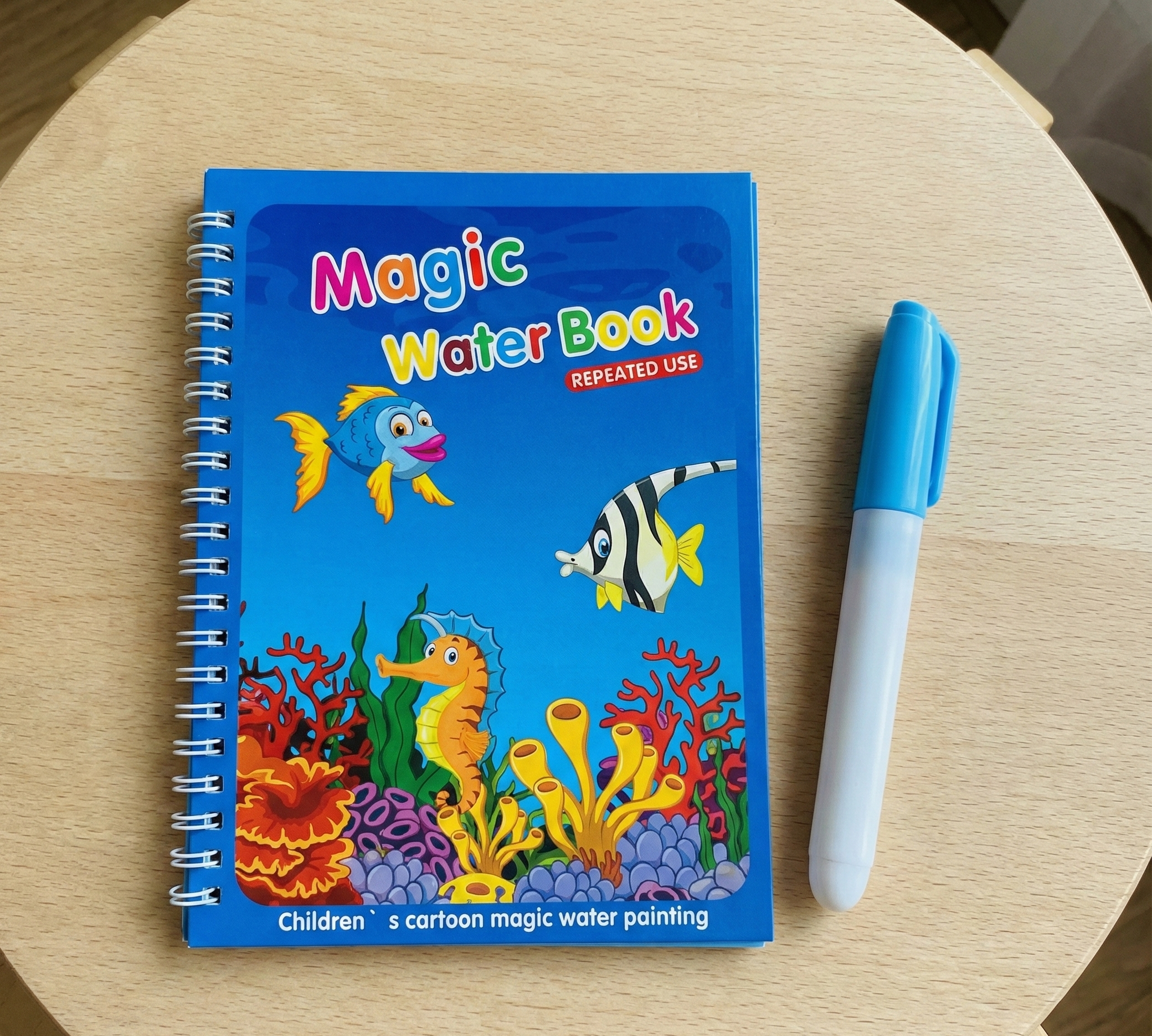 Reusable Magic Water Drawing Book – Quick Dry Coloring Doodle Pad with Magic Pen
