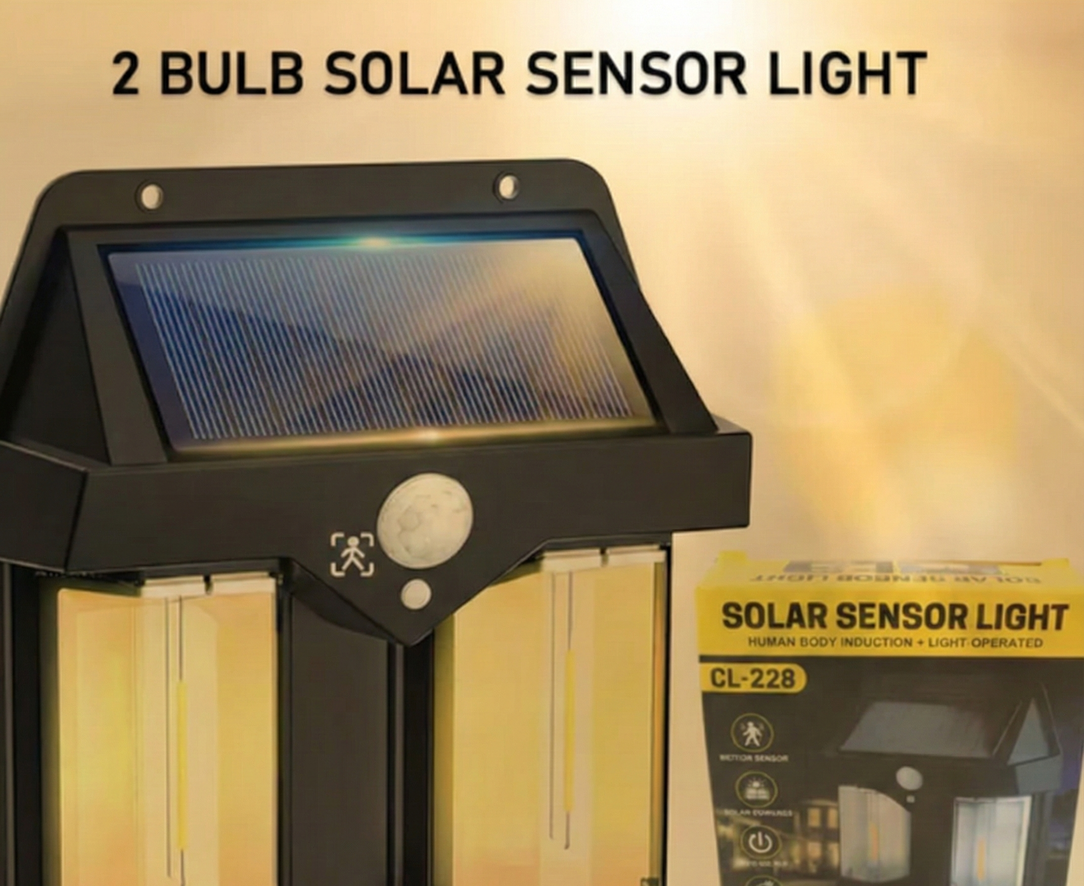 Solar Sensor Light – Outdoor Waterproof Motion Sensor LED Light