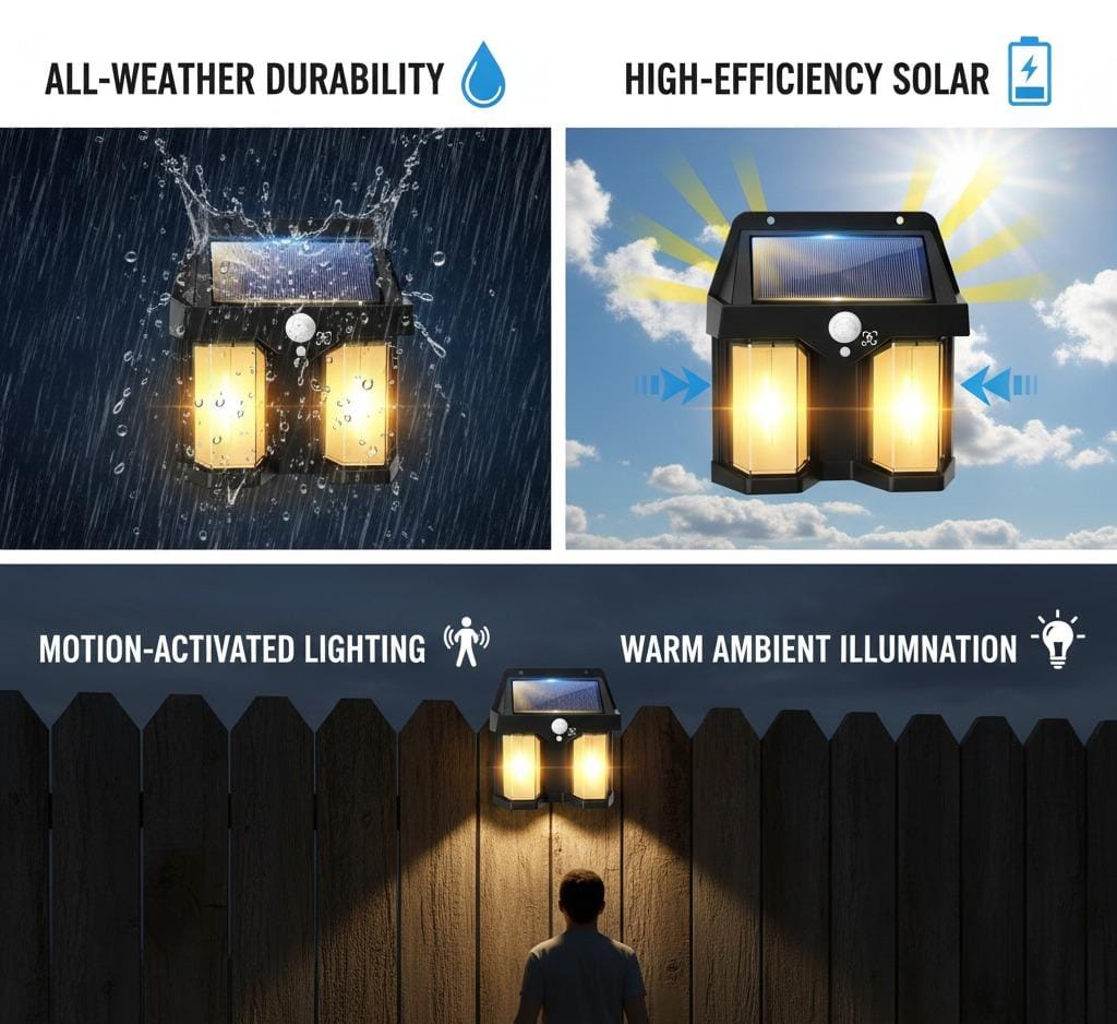 Solar Sensor Light – Outdoor Waterproof Motion Sensor LED Light