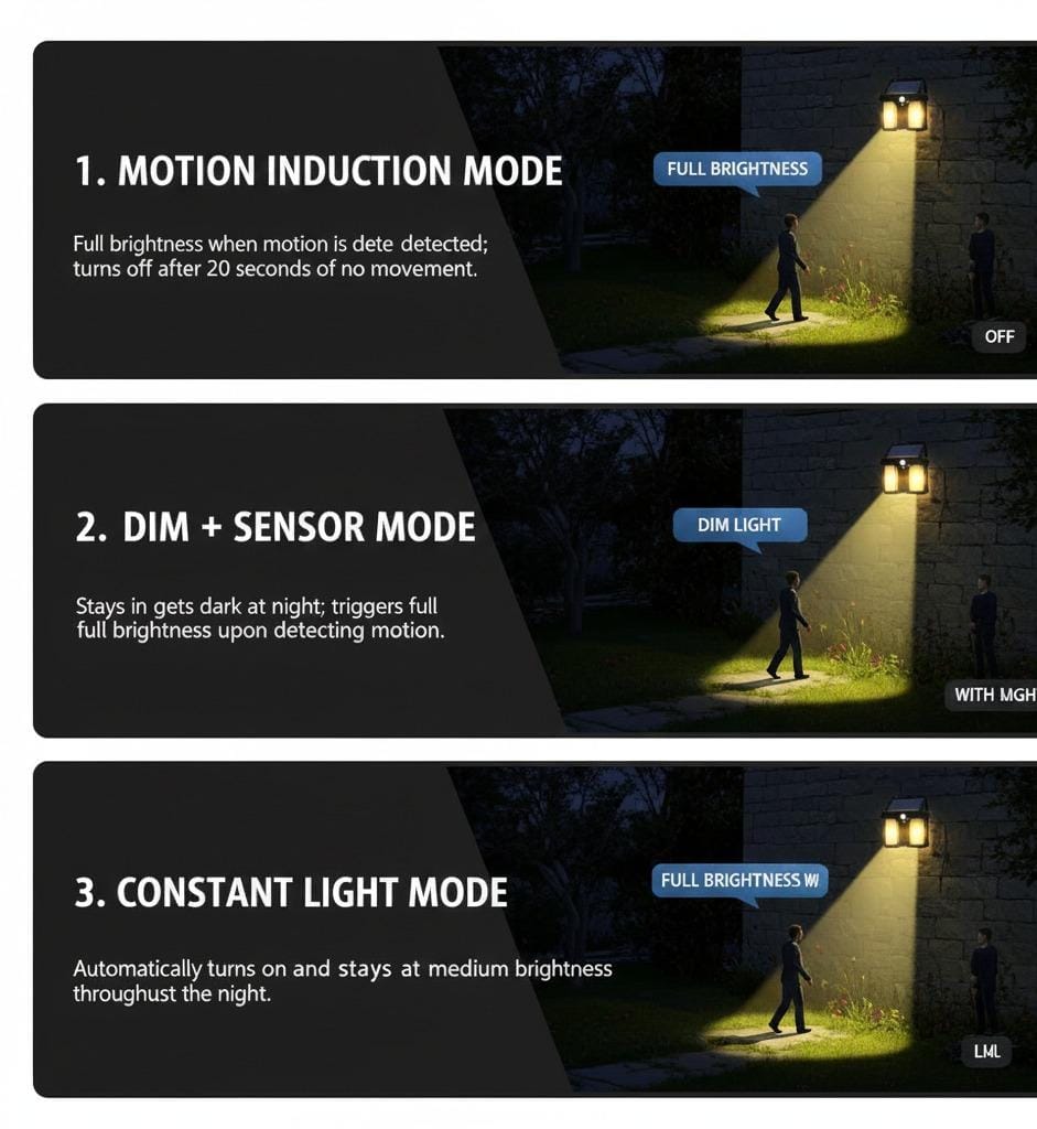 Solar Sensor Light – Outdoor Waterproof Motion Sensor LED Light