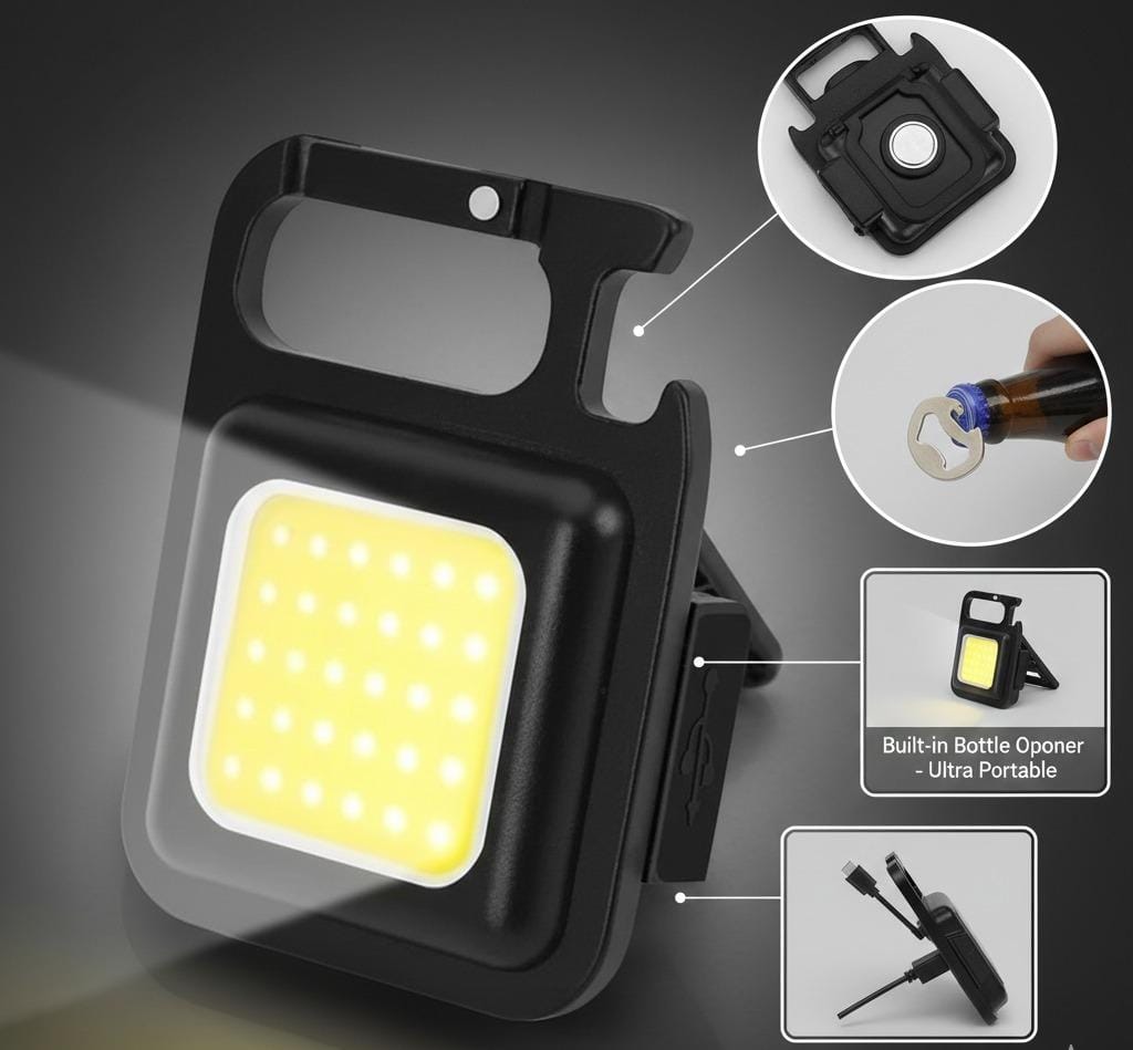 Mini Rechargeable Keychain Flashlight