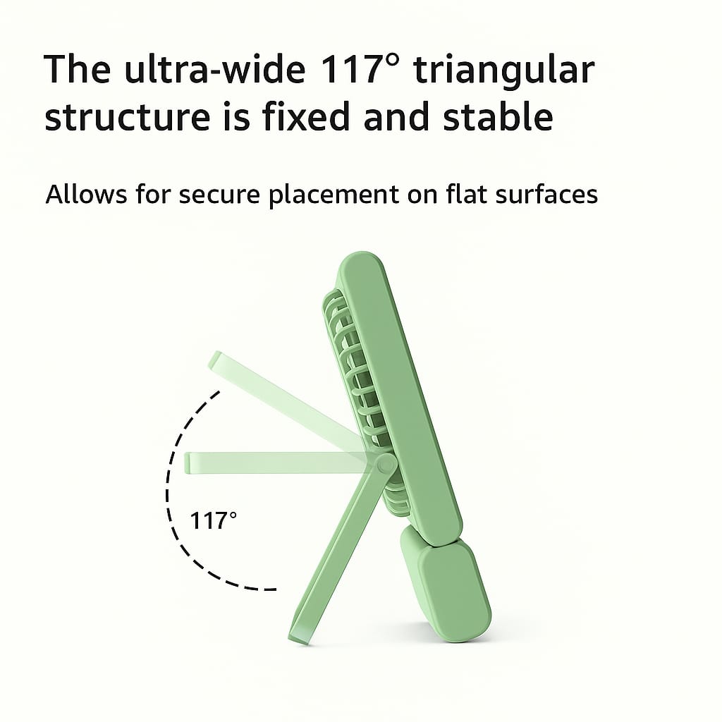 RPF-6160 “Breezy Bubblies” Rechargeable Portable Stand Fan (Light Green)