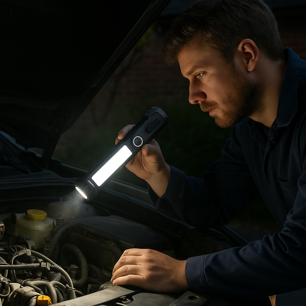 Rechargeable Hammer Torch -6-in-1 LED Emergency Flashlight