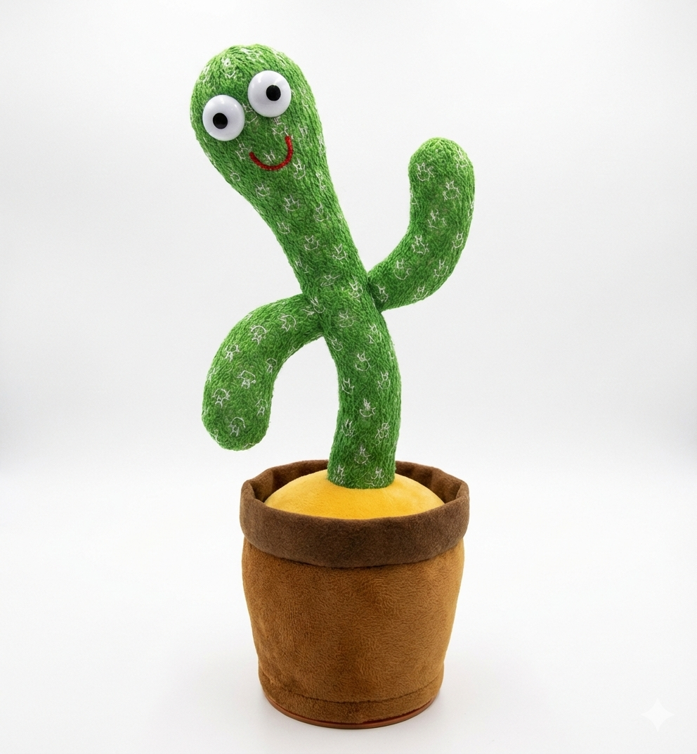 Dancing Cactus Toy – USB Rechargeable Interactive Toy