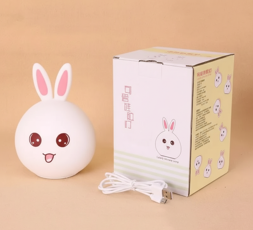 Silicone Bunny Night Lamp – Colour Changing LED Light for Kids & Bedroom
