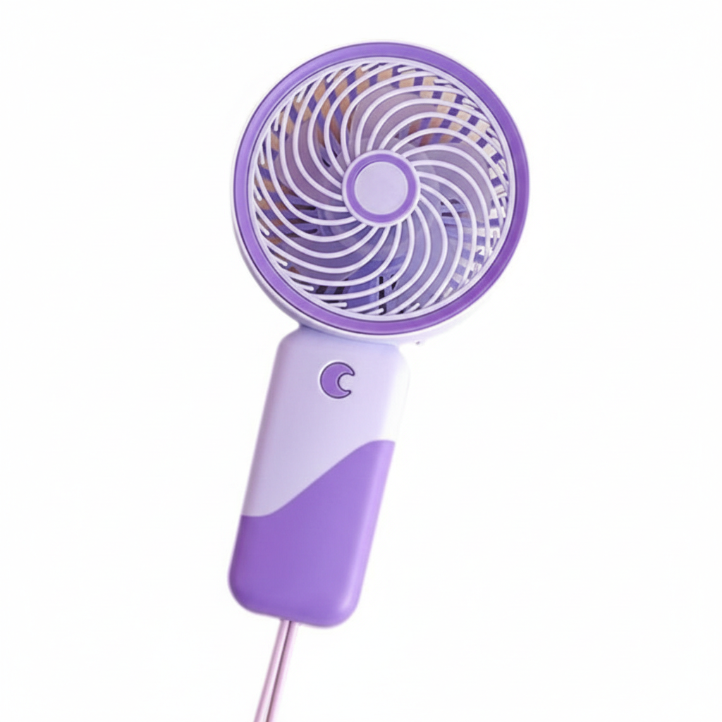 Ultra-Quiet Handheld Fan – Portable USB Rechargeable Mini Fan for Travel & Outdoor Use