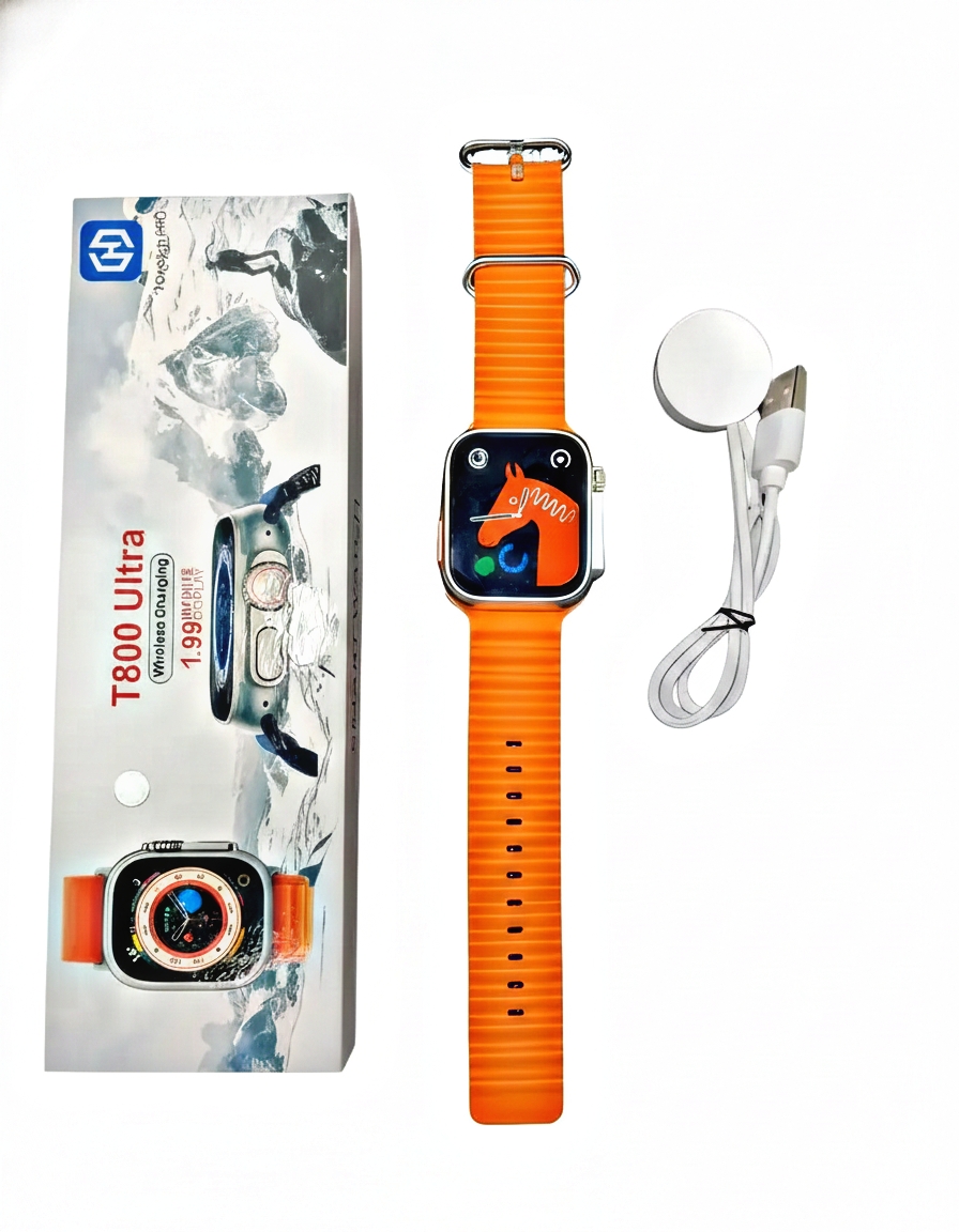 T800 Smart Watch – Bluetooth Calling, Wireless Charging & Premium Design