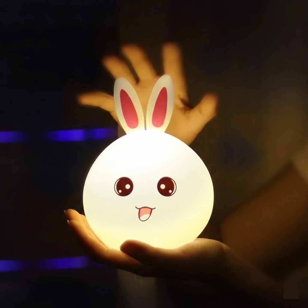 Silicone Bunny Night Lamp – Colour Changing LED Light for Kids & Bedroom